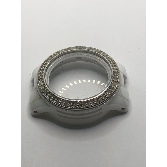 Michael Kors Watch Parts Case Only 40mm White Ceramic W/Crystal GY367 - Picture 3 of 12